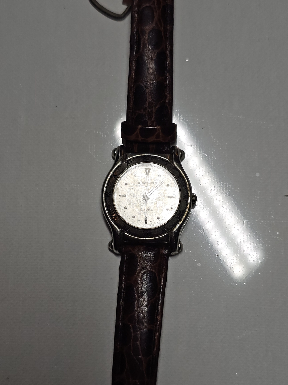 Classic Brown Leather Strap Watch